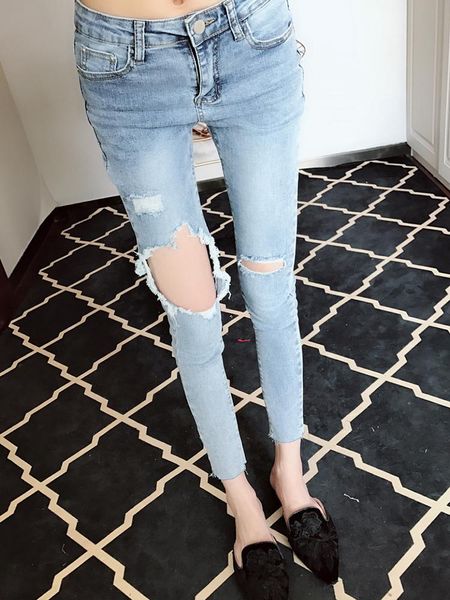 women's jeans high waist hole capri leggings fashion tight skinny beggar pants 2021, Blue
women's jeans high waist hole capri leggings fashion tight skinny beggar pants 2021, Blue