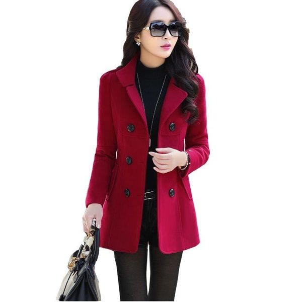 women's wool & blends 2021 woolen coats winter women trench coat fashion cocoon long woat elegant bodycon double breasted, Black
women's wool & blends 2021 woolen coats winter women trench coat fashion cocoon long woat elegant bodycon double breasted, Black