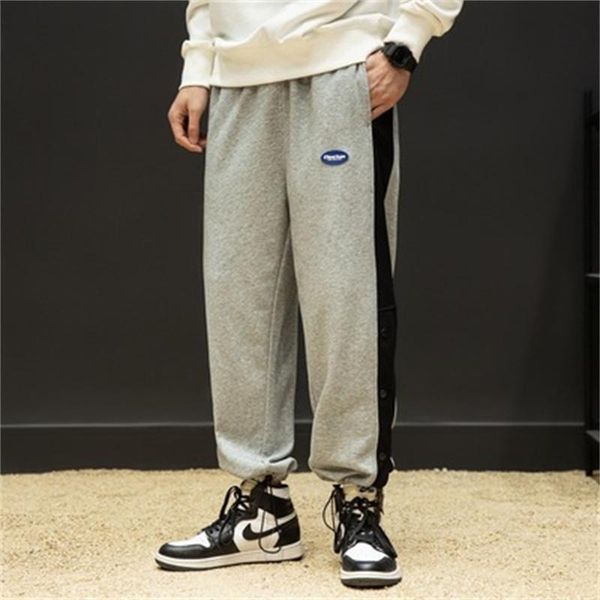 men's pants 2021 autumn youth sports and leisure trousers solid color trendy side-breasted, Black
men's pants 2021 autumn youth sports and leisure trousers solid color trendy side-breasted, Black