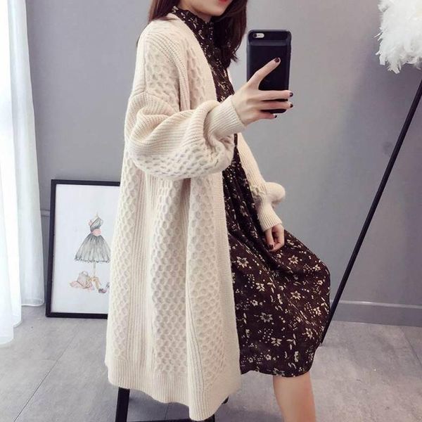 women's knits & tees 2021 autumn winter sweater cardigans women v-neck lantern sleeve knitted open stitch loose jacket female outwear w, White
women's knits & tees 2021 autumn winter sweater cardigans women v-neck lantern sleeve knitted open stitch loose jacket female outwear w, White