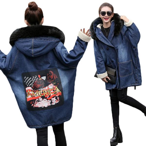 women's trench coats winter jacket long jeans denim coat female thicken lambswool womens warm hooded cotton overcoat, Tan;black
women's trench coats winter jacket long jeans denim coat female thicken lambswool womens warm hooded cotton overcoat, Tan;black