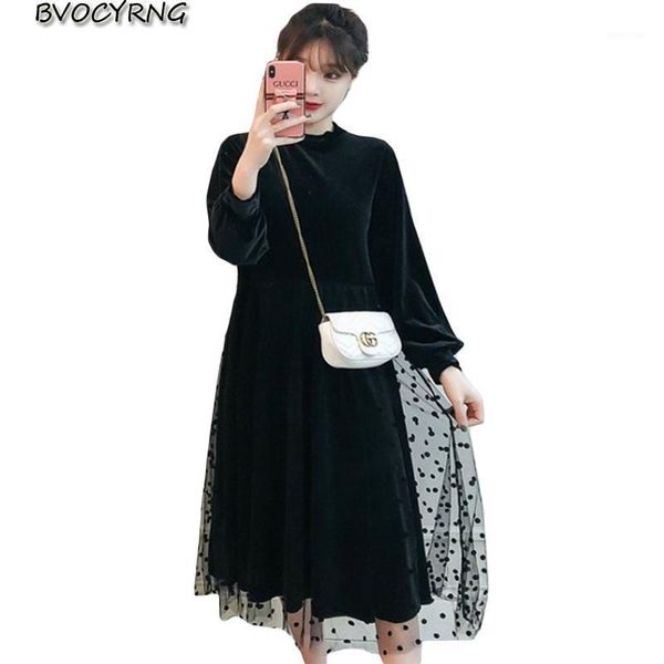 casual dresses black plus size dress women long patchwork lace pullover 2021 spring autumn sleeve loose gold velvet female, Black;gray
casual dresses black plus size dress women long patchwork lace pullover 2021 spring autumn sleeve loose gold velvet female, Black;gray