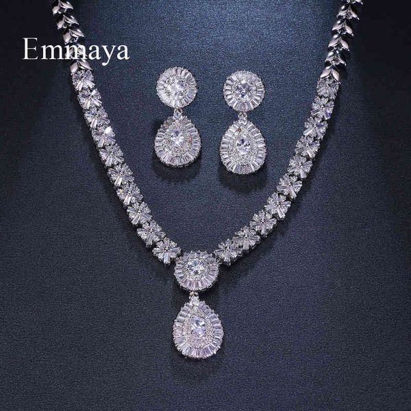 jewelry sets emmaya brand charm gorgeous cubic zircon white gold color new crystal earrings necklace set for women bride gift, Black
jewelry sets emmaya brand charm gorgeous cubic zircon white gold color new crystal earrings necklace set for women bride gift, Black