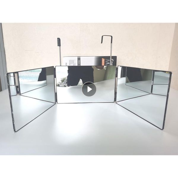 mirrors 3 way make up mirror trifold with led self hairdressing three-fold hair cutting styling diy haircut tool
mirrors 3 way make up mirror trifold with led self hairdressing three-fold hair cutting styling diy haircut tool