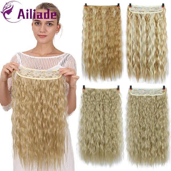 synthetic wigs long corn curly hair 5 clip in black golden mixed color women heat resistant fake pieces
synthetic wigs long corn curly hair 5 clip in black golden mixed color women heat resistant fake pieces
