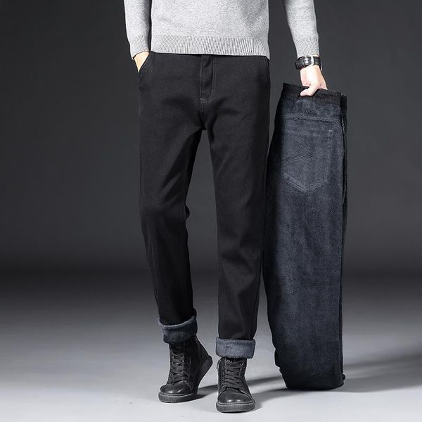 men's jeans 2021 brand trousers grey fleece men clothes black elasticity warm thinker winter business casual male denim slim pants, Blue
men's jeans 2021 brand trousers grey fleece men clothes black elasticity warm thinker winter business casual male denim slim pants, Blue
