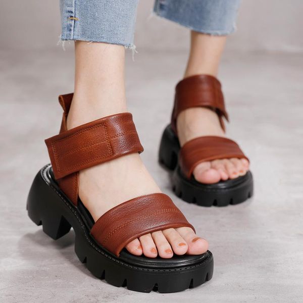 sandals retro summer shoes women genuine leather hook & loop footwear 2021 handmade comfortable leisure platform, Black
sandals retro summer shoes women genuine leather hook & loop footwear 2021 handmade comfortable leisure platform, Black