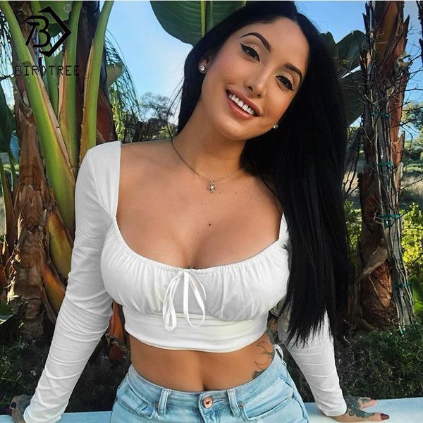 women's t-shirt black white solid tshirt women girls vintage square collar ruched bow lace up long sleeve short crop t0d320a
women's t-shirt black white solid tshirt women girls vintage square collar ruched bow lace up long sleeve short crop t0d320a