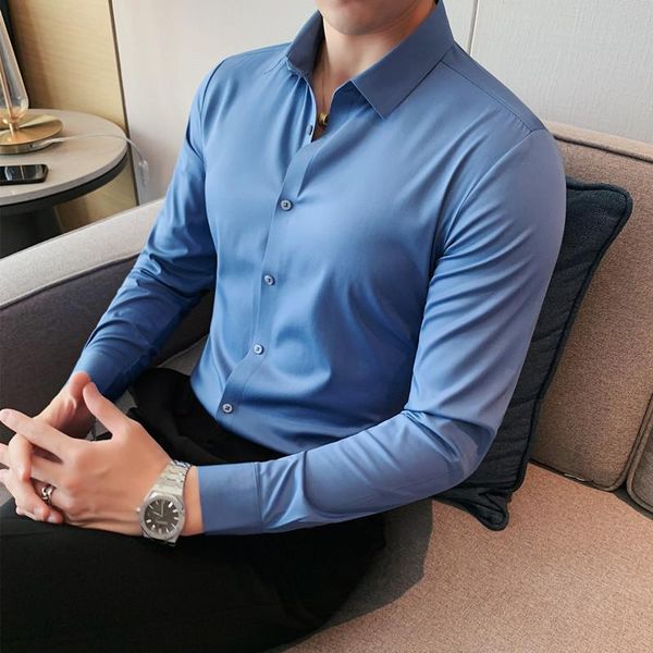 men's casual shirts autumn solid long sleeve tuxedo for men clothing 2022 simple slim fit business formal wear chemise homme, White;black
men's casual shirts autumn solid long sleeve tuxedo for men clothing 2022 simple slim fit business formal wear chemise homme, White;black