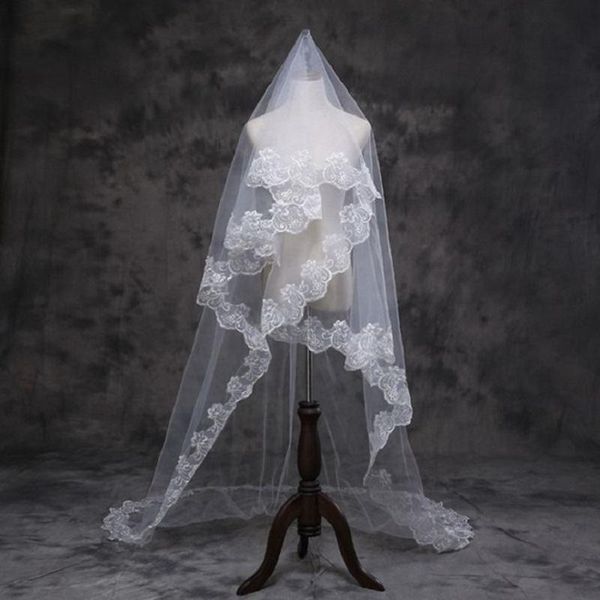 bridal veils mariage 3m one layer lace edge white ivory cathedral wedding veil long accessories veu de noiva, Black
bridal veils mariage 3m one layer lace edge white ivory cathedral wedding veil long accessories veu de noiva, Black