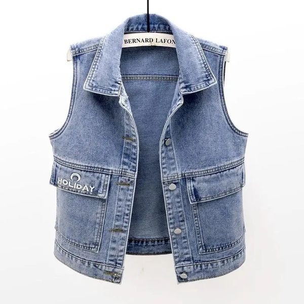 women's vests vest big pocket jean plus size spring summer waistcoat blue turn-down collar loose denim sleeveless jacket woman, Black;white
women's vests vest big pocket jean plus size spring summer waistcoat blue turn-down collar loose denim sleeveless jacket woman, Black;white