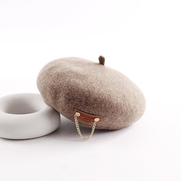 berets women winter england chain korean fashion woolen beret hat female caps warm painter sboy, Blue;gray
berets women winter england chain korean fashion woolen beret hat female caps warm painter sboy, Blue;gray