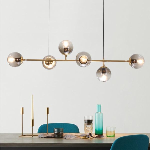pendant lamps est design glass balls chandeliers concise style art decorate hanging lamp dinning living room light led e27 bulb
