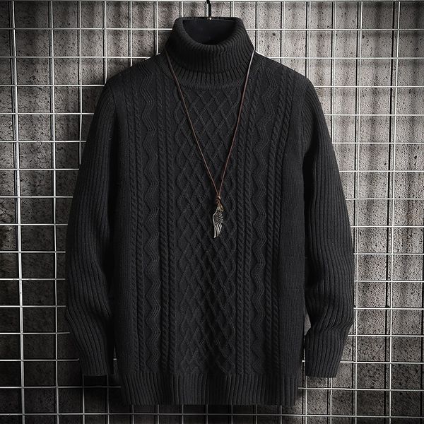 black turtleneck sweater men knitted thick pull homme winter fashion mens pullovers sweater solid streetwear geometric coat man, White;black
black turtleneck sweater men knitted thick pull homme winter fashion mens pullovers sweater solid streetwear geometric coat man, White;black