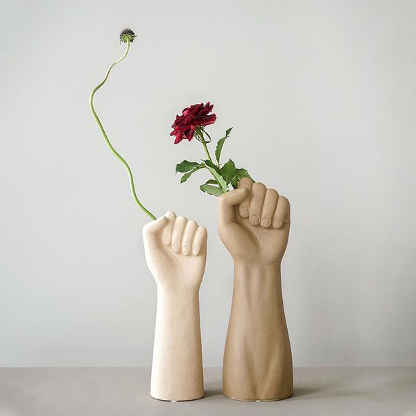 decorative objects & figurines nordic style creative fist hand-shaped art ceramic floral home decoration accessories flower vase ornaments h
decorative objects & figurines nordic style creative fist hand-shaped art ceramic floral home decoration accessories flower vase ornaments h