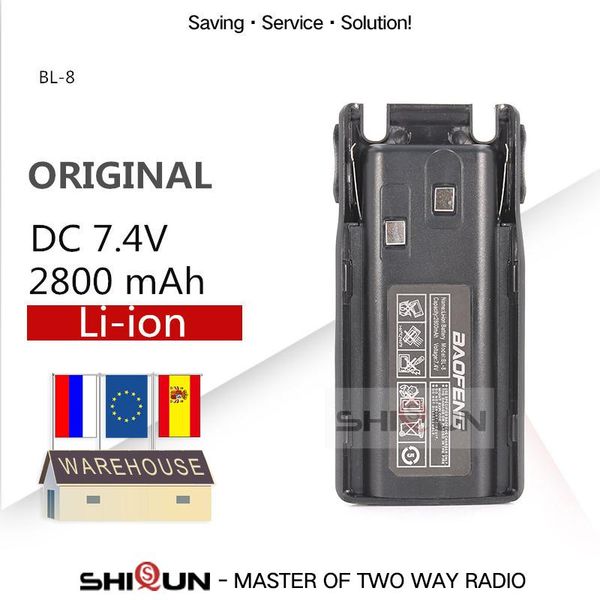 walkie talkie original bl-8 battery for baofeng uv-82 2800mah optional 3800mah uv 82 uv82 uv-8d uv-89 uv-82hp uv-82hx plus
walkie talkie original bl-8 battery for baofeng uv-82 2800mah optional 3800mah uv 82 uv82 uv-8d uv-89 uv-82hp uv-82hx plus