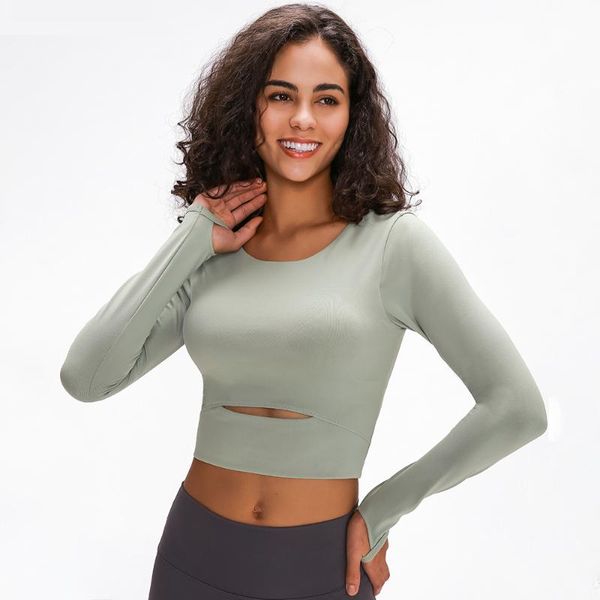 padded gym sport long sleeved shirts women thicken nylon yoga fitness crop sleeve with thumb holes outfit
padded gym sport long sleeved shirts women thicken nylon yoga fitness crop sleeve with thumb holes outfit