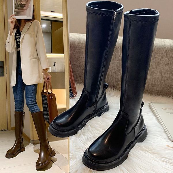 women's are below the knee 2021 autumn and winter korean fashion thick bottom handsome high tube knight boots with veet chimney, Black
women's are below the knee 2021 autumn and winter korean fashion thick bottom handsome high tube knight boots with veet chimney, Black