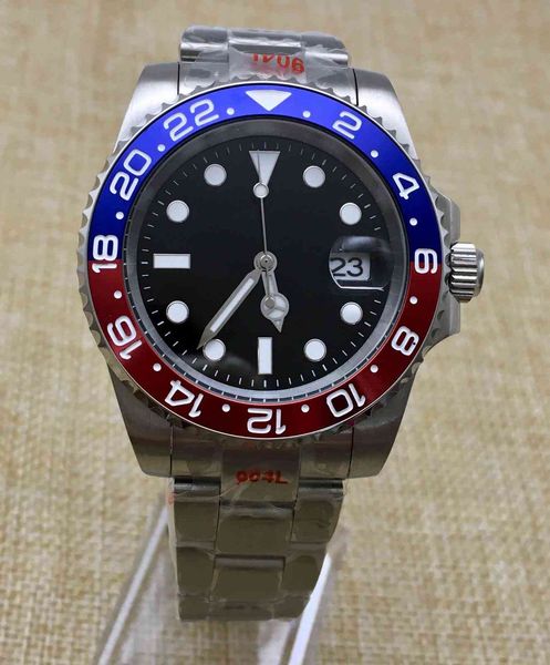 men's watch 40mm black blackboard lightweight coke bezel automatic mechanical rustless steel bracelet, Slivery;brown
men's watch 40mm black blackboard lightweight coke bezel automatic mechanical rustless steel bracelet, Slivery;brown