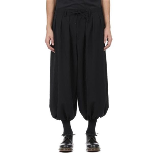 men's pants wide-leg drawstring cropped trousers japanese design balun bloomers, Black
men's pants wide-leg drawstring cropped trousers japanese design balun bloomers, Black