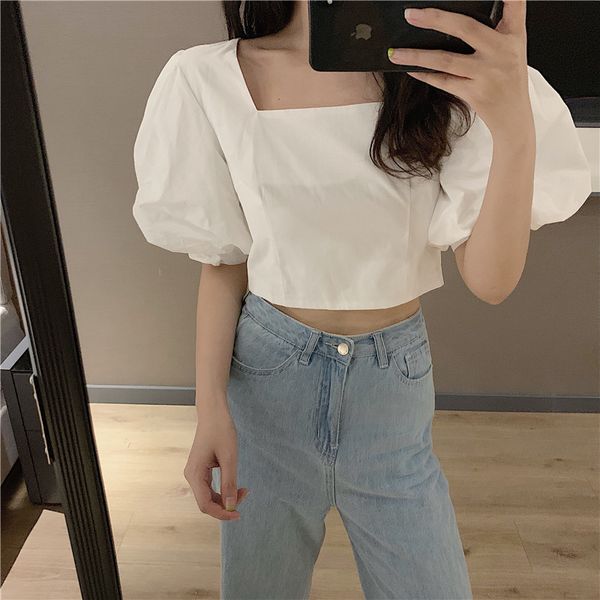 women's blouses & shirts zcwxm white women solud puff sleeve vintage summer blusas zipper elegant green korean style short
women's blouses & shirts zcwxm white women solud puff sleeve vintage summer blusas zipper elegant green korean style short