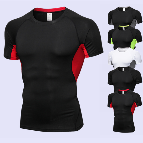 running jerseys mens compression sport shirts tights gym fitness skinny t shirt male jogging clothing training tee sportswear, Black;blue
running jerseys mens compression sport shirts tights gym fitness skinny t shirt male jogging clothing training tee sportswear, Black;blue