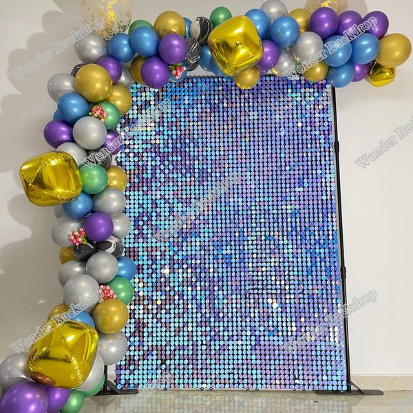 party decoration cotton candy shimmer sequin wall round backdrop with black back connector type wedding decor
party decoration cotton candy shimmer sequin wall round backdrop with black back connector type wedding decor