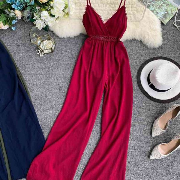 ins holiday jumpsuit women hollow out v neck sleeveless high waist drape feeling wide leg overalls l183 210527, Black;white
ins holiday jumpsuit women hollow out v neck sleeveless high waist drape feeling wide leg overalls l183 210527, Black;white