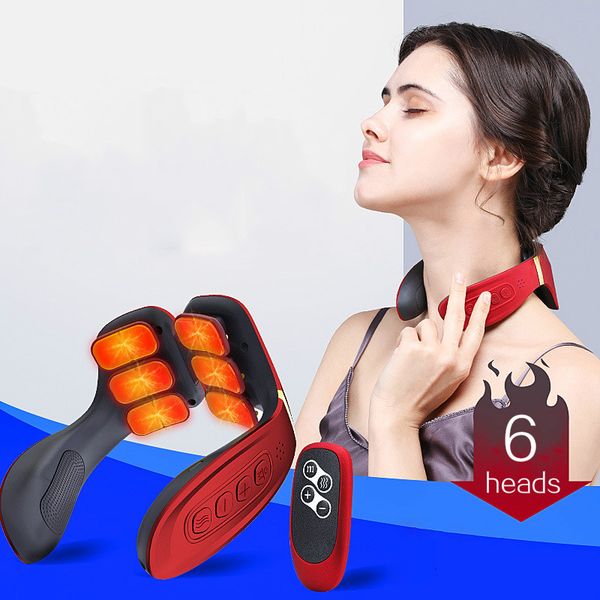 6 heads neck massager shoulder cervical massager multifunctional electric compress pulse neck protector with remote control
6 heads neck massager shoulder cervical massager multifunctional electric compress pulse neck protector with remote control