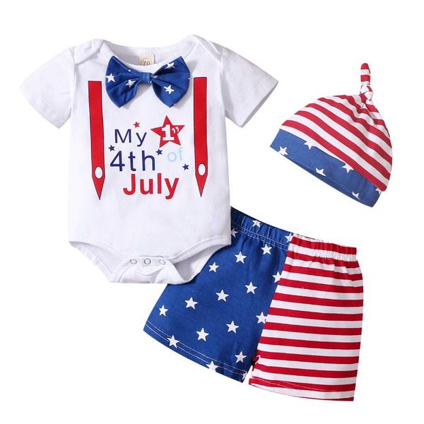 clothing sets citgeesummer independence day baby boys girls clothes set letter print short sleeve romper+striped pants+hat, White
clothing sets citgeesummer independence day baby boys girls clothes set letter print short sleeve romper+striped pants+hat, White