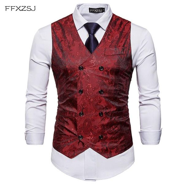 men's vests men double breasted dress chaleco sleeveless gilet slim printed waistcoat suit hombre for party wedding, Black;white
men's vests men double breasted dress chaleco sleeveless gilet slim printed waistcoat suit hombre for party wedding, Black;white