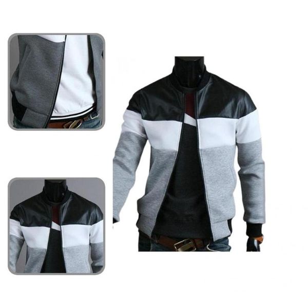 men's jackets handsome men beam cuff splicing jacket grey/dark grey ribbed design for going out, Black;brown
men's jackets handsome men beam cuff splicing jacket grey/dark grey ribbed design for going out, Black;brown