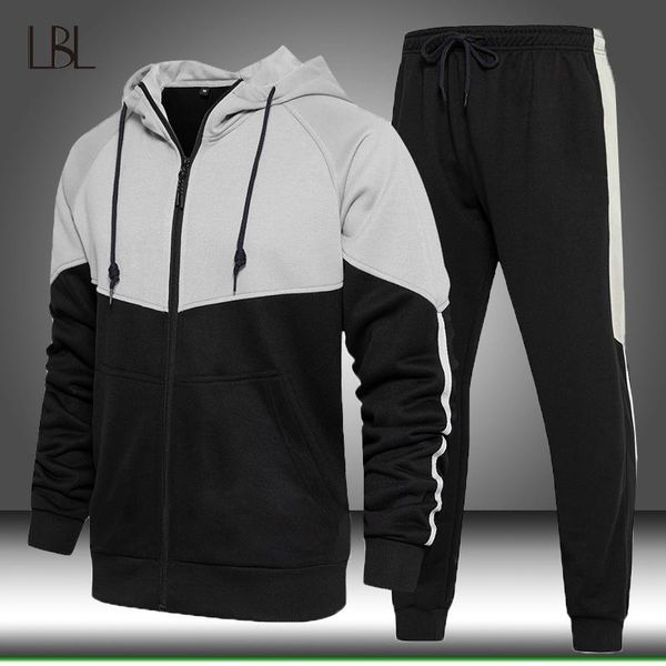 men's tracksuits 2 pieces sets tracksuit men jacket +pants zipper sportswear suit casual sports winter hooded sweatshirt+drawstring pan, Gray
men's tracksuits 2 pieces sets tracksuit men jacket +pants zipper sportswear suit casual sports winter hooded sweatshirt+drawstring pan, Gray