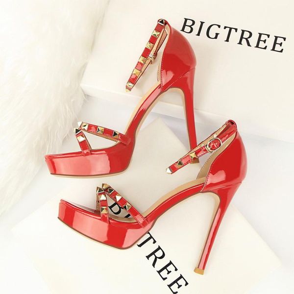 women shoes summer fashion sandals female platform rivet metal pumps wedding high heels 11cm, Black
women shoes summer fashion sandals female platform rivet metal pumps wedding high heels 11cm, Black