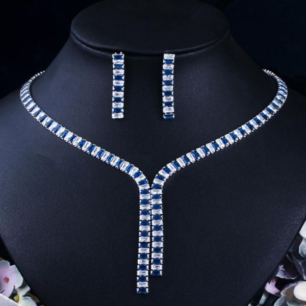 earrings & necklace bride wedding dinner dress accessories korean style simple pography performance zircon two-piece set, Silver
earrings & necklace bride wedding dinner dress accessories korean style simple pography performance zircon two-piece set, Silver