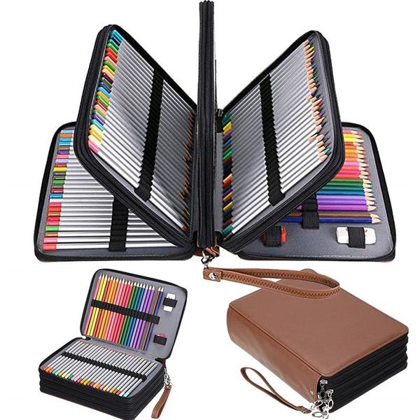 pencil bags 200 slots pu bag case for school organizer large pouch sketch pen markers storage layer
pencil bags 200 slots pu bag case for school organizer large pouch sketch pen markers storage layer