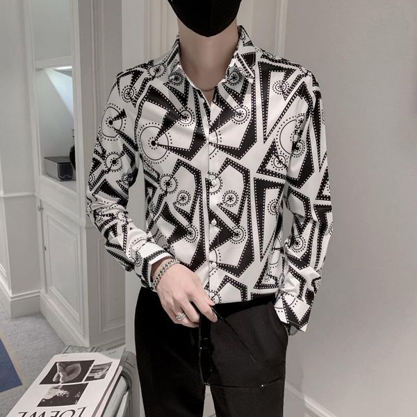 men's casual shirts -selling printed shirt long-sleeved autumn slim 2021 formal business fashion warm, White;black
men's casual shirts -selling printed shirt long-sleeved autumn slim 2021 formal business fashion warm, White;black