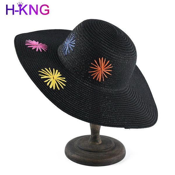 summer panama ladies straw hat handmade embroidered solid color big brim sunscreen travel beach wide hats, Blue;gray
summer panama ladies straw hat handmade embroidered solid color big brim sunscreen travel beach wide hats, Blue;gray