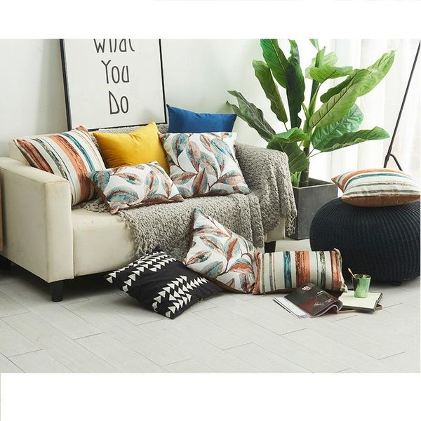 cushion/decorative pillow yarn-dyed special yarn leaf stripe nordic style pillowcase bedroom living room sofa cushion cover home decoration
cushion/decorative pillow yarn-dyed special yarn leaf stripe nordic style pillowcase bedroom living room sofa cushion cover home decoration