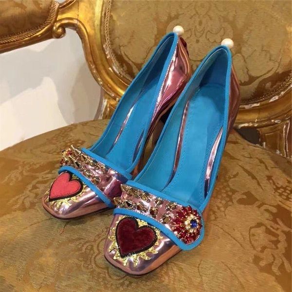 dress shoes spring and autumn leather contrast rivets peach heart round head tassel high heeled cow large size shallow, Black
dress shoes spring and autumn leather contrast rivets peach heart round head tassel high heeled cow large size shallow, Black