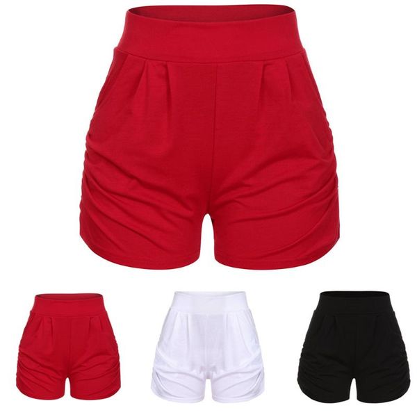 fashionable women summer solid color mid elastic waist loose ladies shorts trousers women's, White;black
fashionable women summer solid color mid elastic waist loose ladies shorts trousers women's, White;black