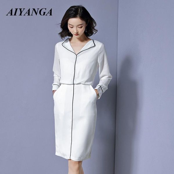 casual dresses ol white dress women 2021 spring long sleeve female elegant office lady slim fashion medium style black, Black;gray
casual dresses ol white dress women 2021 spring long sleeve female elegant office lady slim fashion medium style black, Black;gray