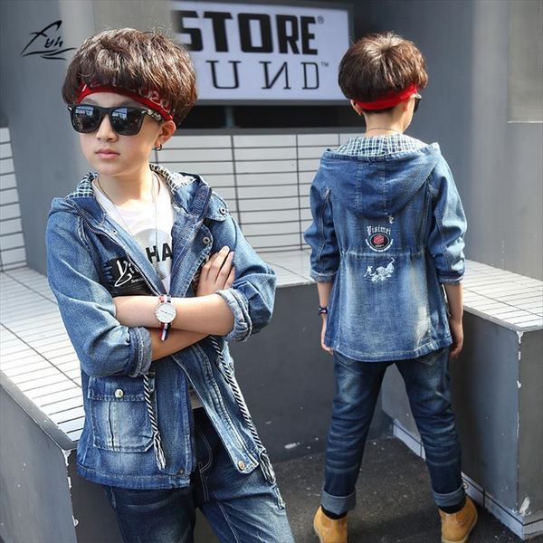 fyh boys autumn spring hooded denim coat school cowboy jackets childrens casual outwear kids clothing jean, Blue;gray
fyh boys autumn spring hooded denim coat school cowboy jackets childrens casual outwear kids clothing jean, Blue;gray