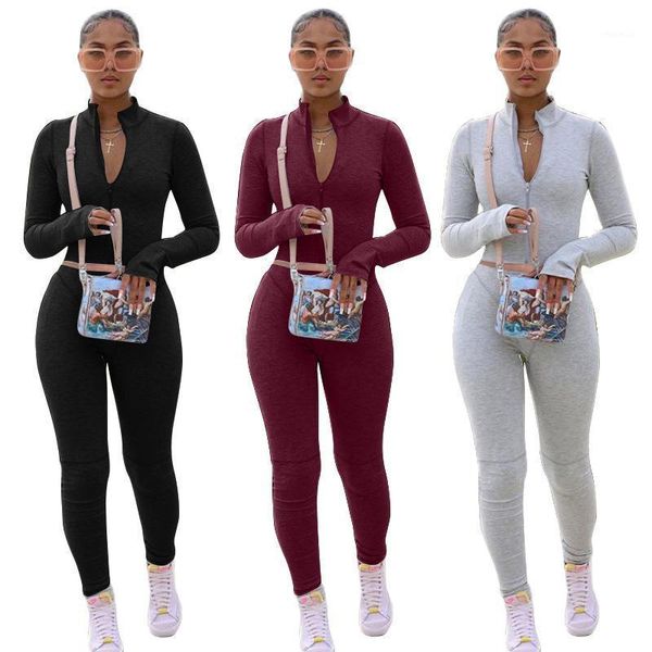 autumn and winter women's fashion collar tight sports two-piece set crop outfits joggers women tracksuits, Gray
autumn and winter women's fashion collar tight sports two-piece set crop outfits joggers women tracksuits, Gray