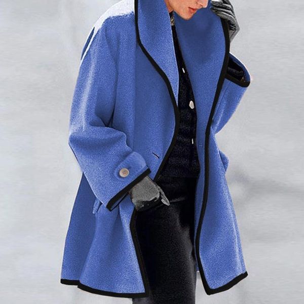 women's wool & blends fashion korean version of long sleeve loose woolen coat 2021 solid color simple autumn winter warm windpr, Black
women's wool & blends fashion korean version of long sleeve loose woolen coat 2021 solid color simple autumn winter warm windpr, Black