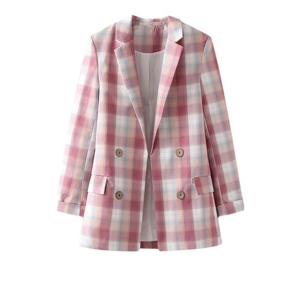 women's suits & blazers blazer jacket 2021 retro plaid print double-breasted long-sleeved mid-length all-match suit female clothing, White;black
women's suits & blazers blazer jacket 2021 retro plaid print double-breasted long-sleeved mid-length all-match suit female clothing, White;black