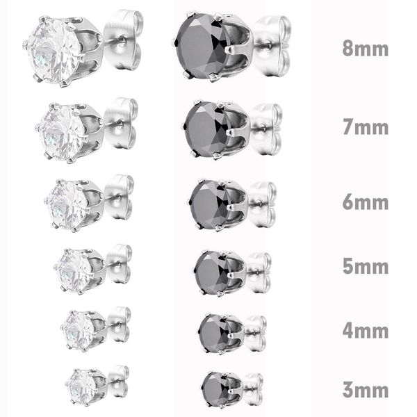 stainless steel stud earrings claw round cz cubic zircon zirconia simple fashion jewelry for women men, Golden;silver
stainless steel stud earrings claw round cz cubic zircon zirconia simple fashion jewelry for women men, Golden;silver