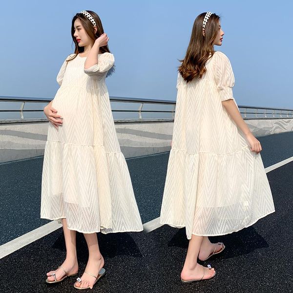 maternity dresses summer korean fashion long dress elegant a line loose clothes for pregannt women pregnancy clothing, White
maternity dresses summer korean fashion long dress elegant a line loose clothes for pregannt women pregnancy clothing, White