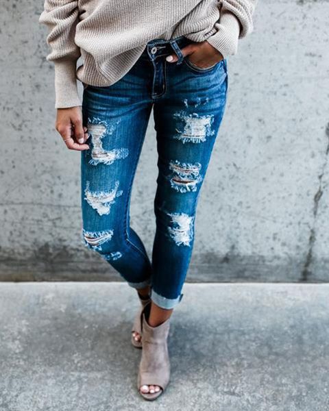 spring fashion high waist mom jeans female ripped for women black denim skinny woman plus size pencil pants women's, Blue
spring fashion high waist mom jeans female ripped for women black denim skinny woman plus size pencil pants women's, Blue