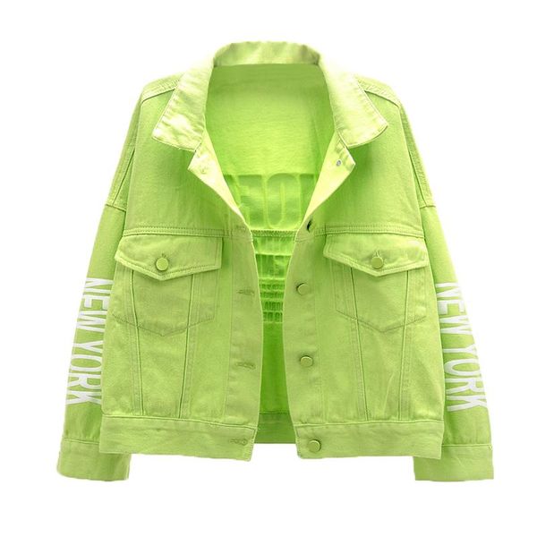 women's jackets single-breasted women denim jacket green orange 2021 spring autumn korean loose letters female short jeans coat bf stud, Black;brown
women's jackets single-breasted women denim jacket green orange 2021 spring autumn korean loose letters female short jeans coat bf stud, Black;brown